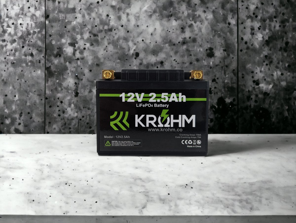 Krohm 12V 2.5Ah High Draw Battery - Krohm - Lithium Battery