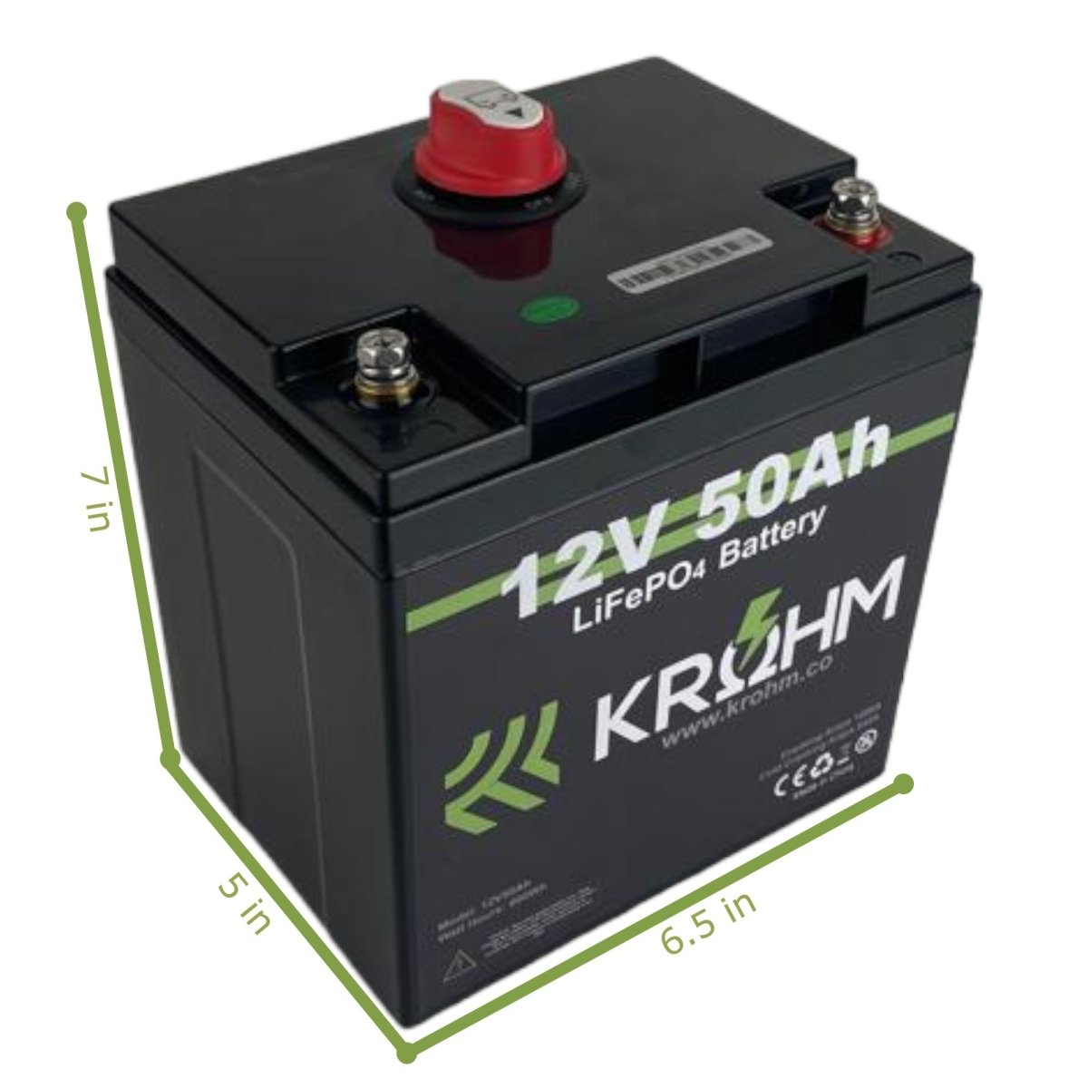 Krohm 12V 50Ah High Density Battery - Krohm -