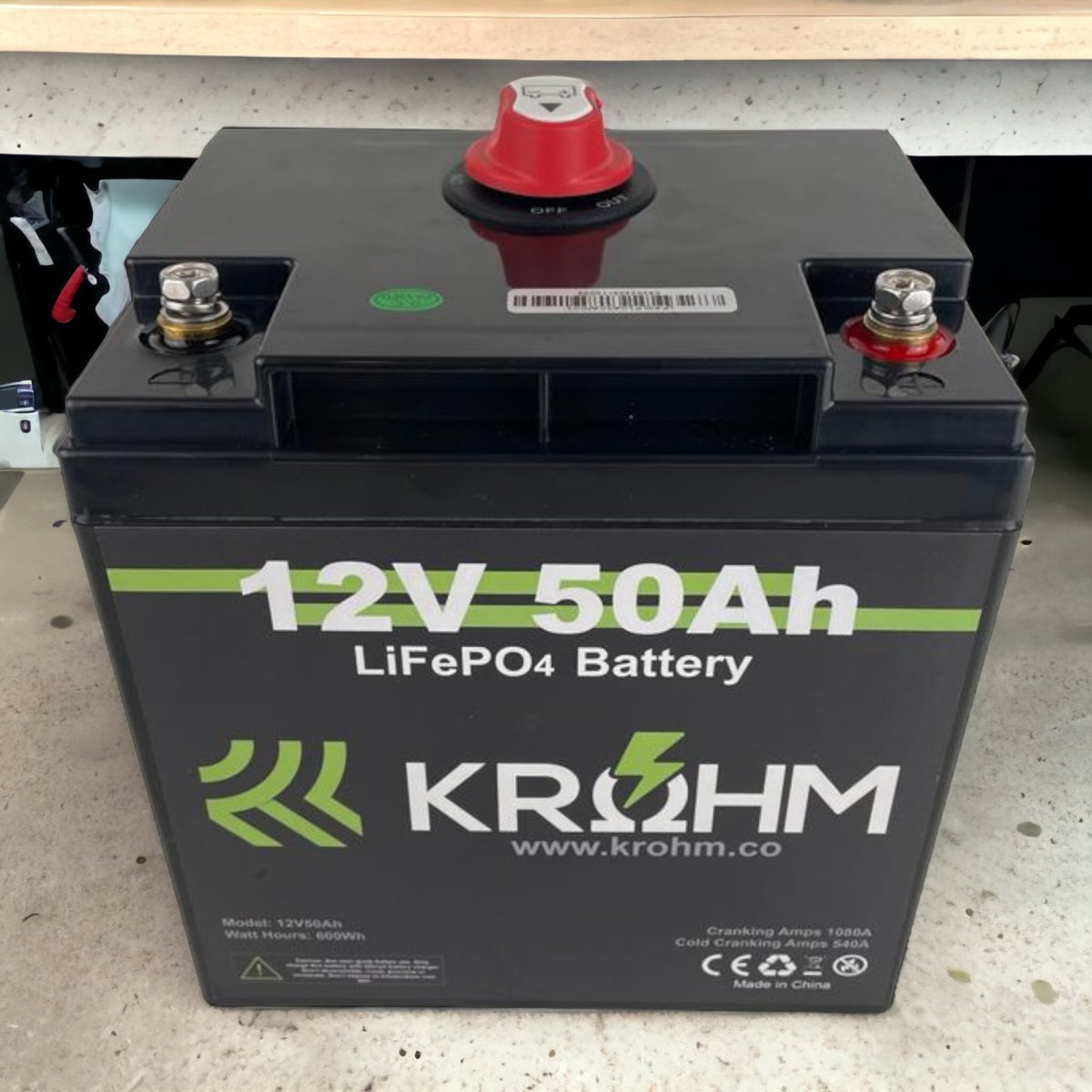 Krohm 12V 50Ah High Density Battery - Krohm -