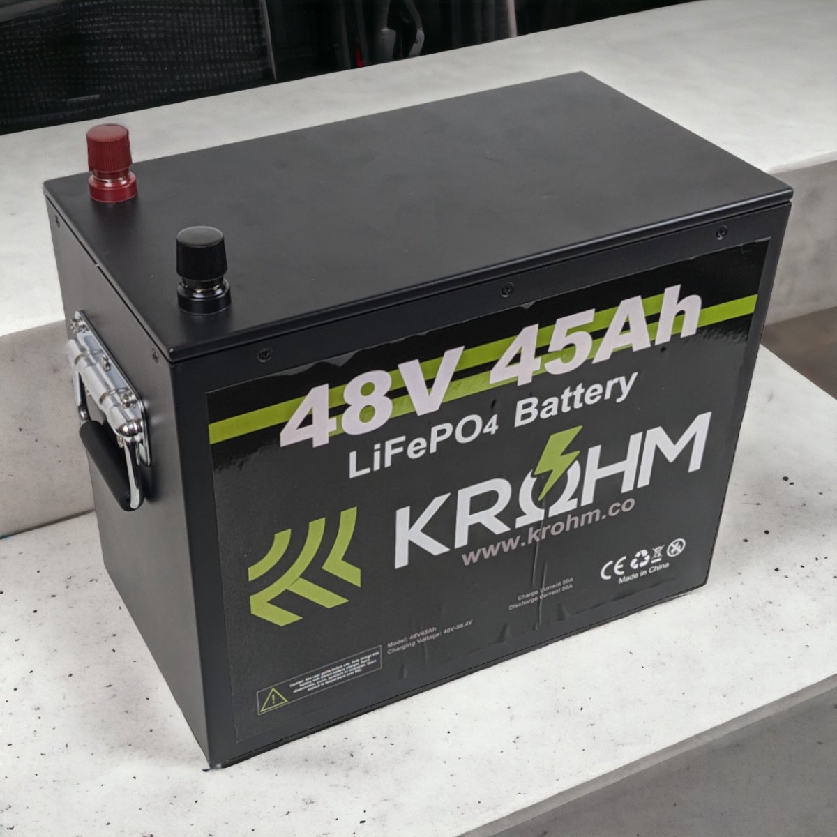 Krohm 48V 45Ah LiFePO4 Rechargeable Deep Cycle Battery - Krohm -