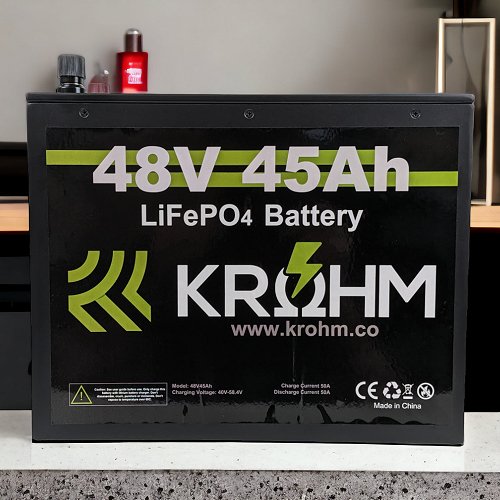 Krohm 48V 45Ah LiFePO4 Rechargeable Deep Cycle Battery - Krohm - Lithium Battery